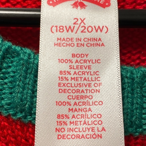 Holiday Time Ugly Christmas Sweater Bull Dog With Antlers & Jingle Bells SZ XXL - Picture 11 of 12